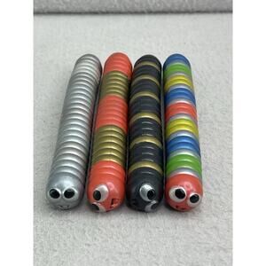 Lot of 4 Bonkers Toys SLITHER Figures Video Game Worms Rare Collectible